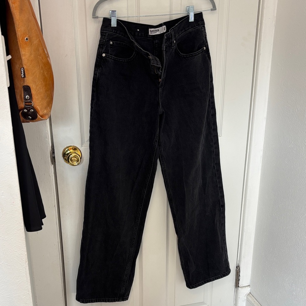 Garage Low Rise Black Denim Jeans